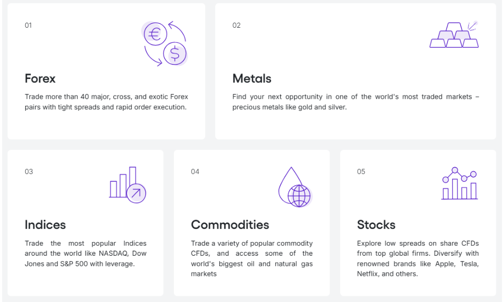 Sàn Kama Capital có lừa đảo không? Đánh giá sàn mới nhất 2025 3 các sản phẩm sàn kama capital