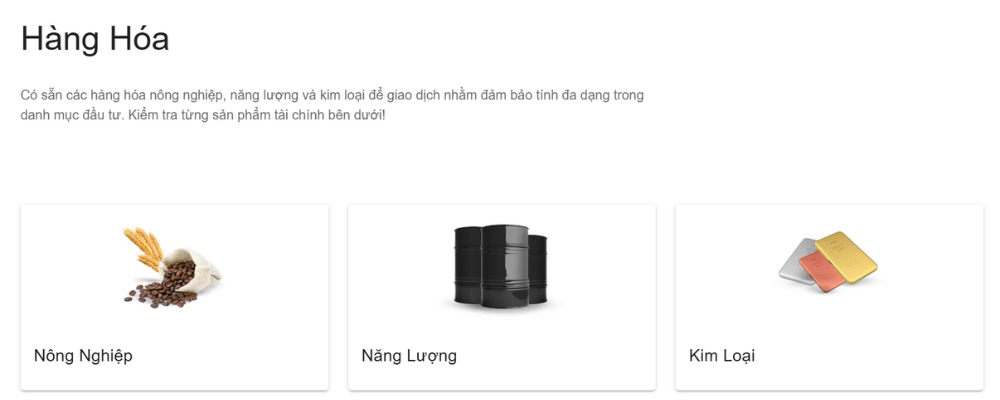 Sàn INGOT BROKERS có lừa đảo không? Đánh giá sàn INGOT năm 2025 3 Danh mục sản phẩm sàn INGOT