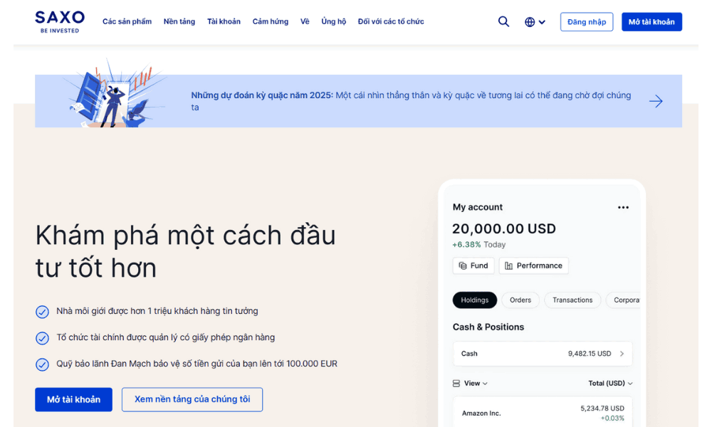Sàn Saxo Bank là gì? Đánh giá chi tiết sàn Saxo Bank năm 2025 2 sàn saxo là gì