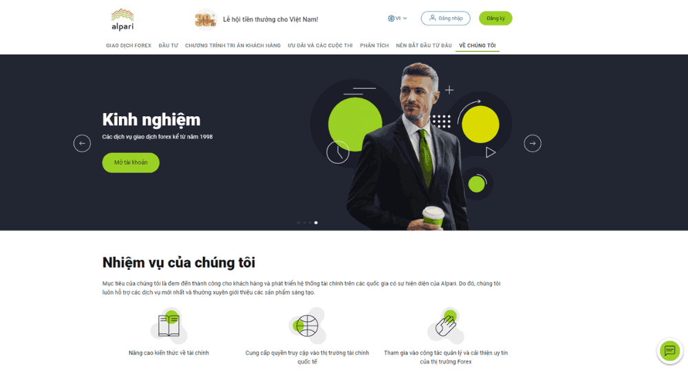 Sàn Alpari có uy tín không? Đánh giá chi tiết sàn Alpari năm 2025 2 Website sàn Alpari