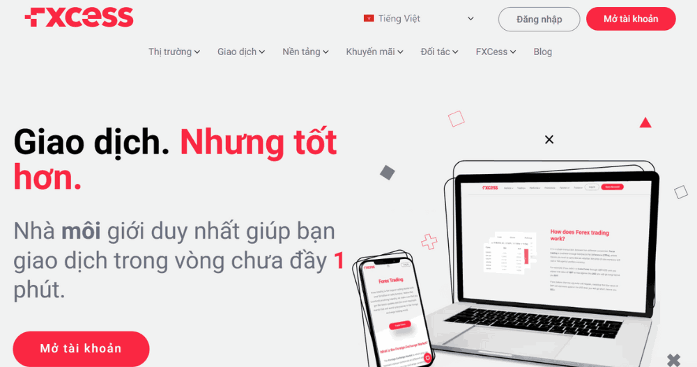 Sàn FXCESS có uy tín không? Đánh giá sàn FXCESS mới nhất 2025 2 Website sàn FXCESS