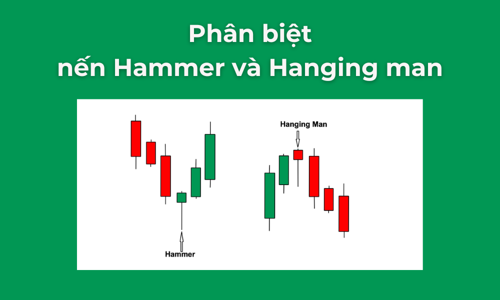 Mô hình nến Hammer và Hanging Man là gì? Phân biệt 2 mô hình nến này 7 phân biệt nến hammer và hanging man