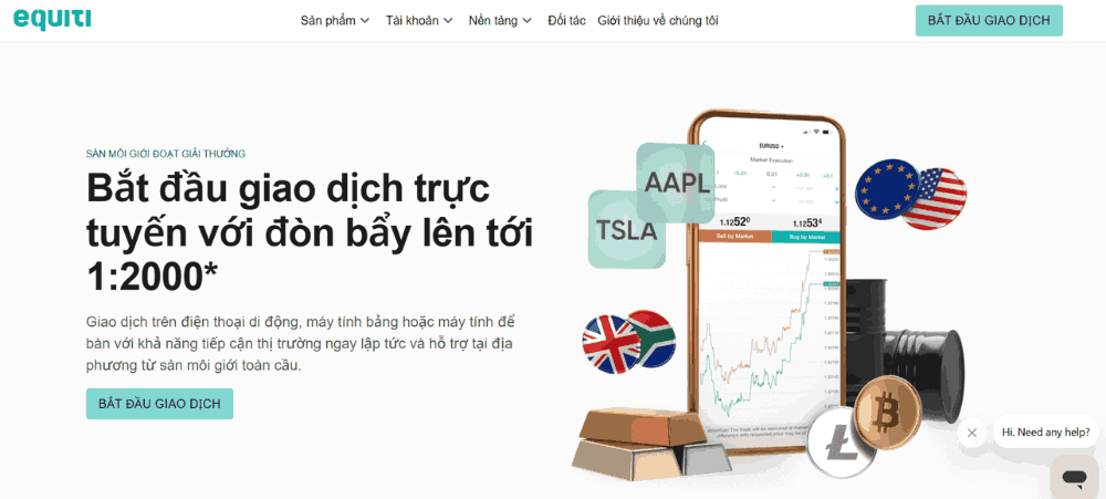 Website sàn Equiti