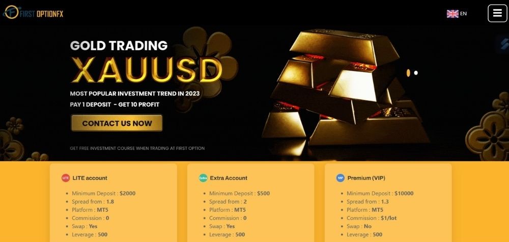 Sàn First OptionFX có uy tín không? Đánh giá sàn mới nhất năm 2025 2 Website sàn First OptionFX