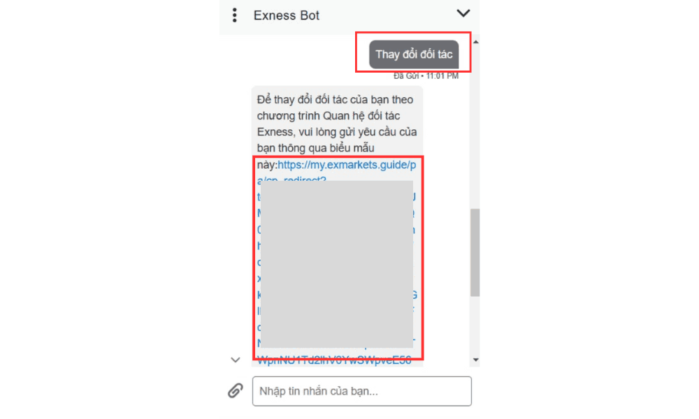 1 lot gold được Backcom bao nhiêu tiền trên sàn Exness? 3 Nhắn tin với Exness Bot