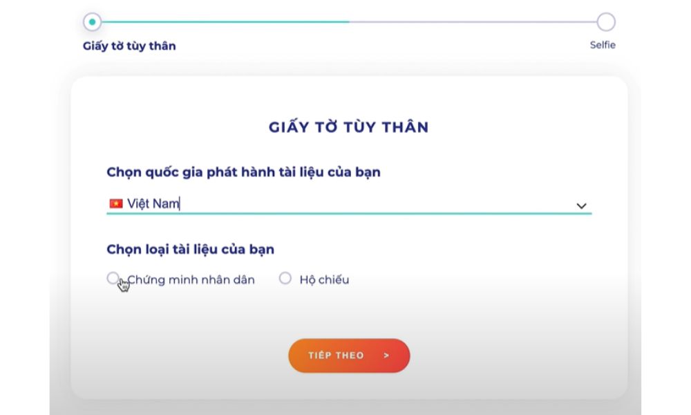 Hướng dẫn cách mở tài khoản sàn BingX mới nhất năm 2025 6 Chọn loại giấy tờ