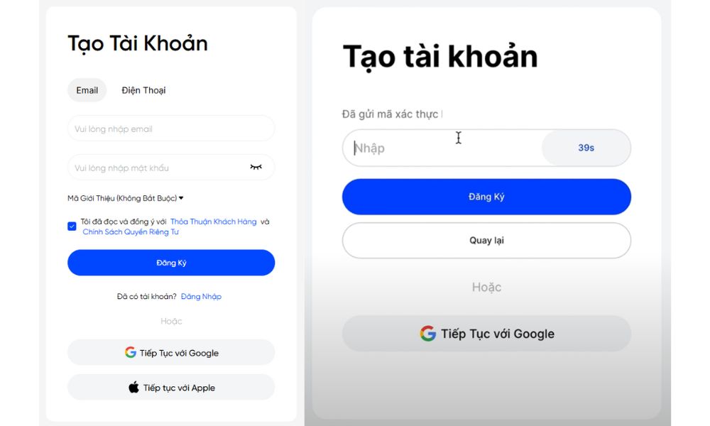 Hướng dẫn cách mở tài khoản sàn BingX mới nhất năm 2025 3 Nhập thông tin về email hoặc số điện thoại để đăng ký sàn BingX