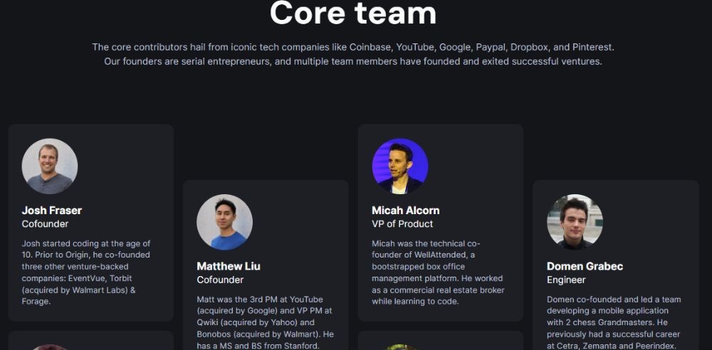 Origin Protocol là gì? Đánh giá OGN mới nhất năm 2025 5 Đội ngũ của Origin Protocol