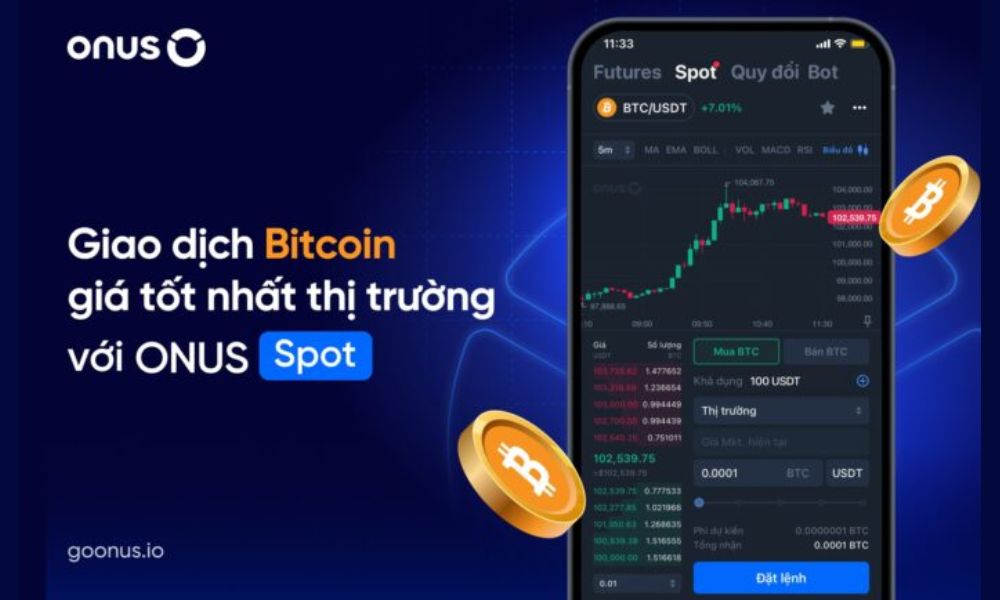 Sàn Onus là gì? Đánh giá sàn Onus mới nhất 2025 5 Giao dịch Spot trên sàn Onus