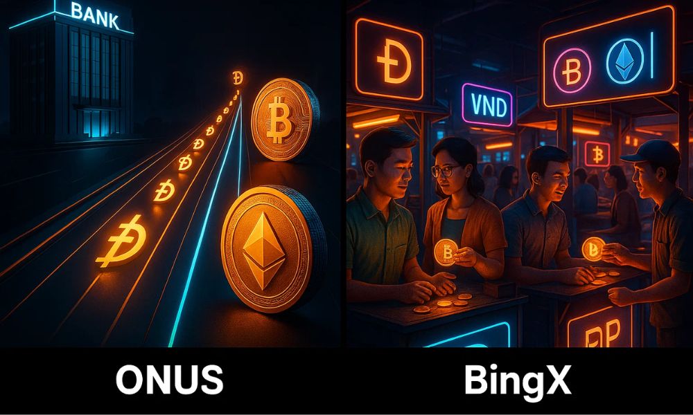 So sánh sàn crypto Onus và BingX chi tiết nhất 2025 3 Hỗ trợ VNĐ và tiếp cận thị trường