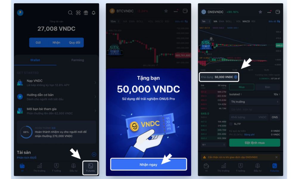 Hướng dẫn đăng ký tài khoản sàn ONUS mới nhất 2025 5 Nhận thưởng 50,000 VNDC sau khi KYC Onus thành công