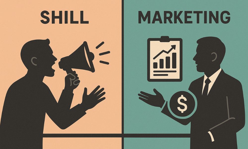 Shill là gì? Cách nhận biết và phòng tránh shill 3 Ranh giới giữa shill và marketing
