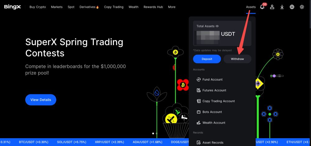 Hướng dẫn chi tiết cách nạp tiền và rút tiền sàn BingX mới nhất 2025 11 rút tiền bingx qua web