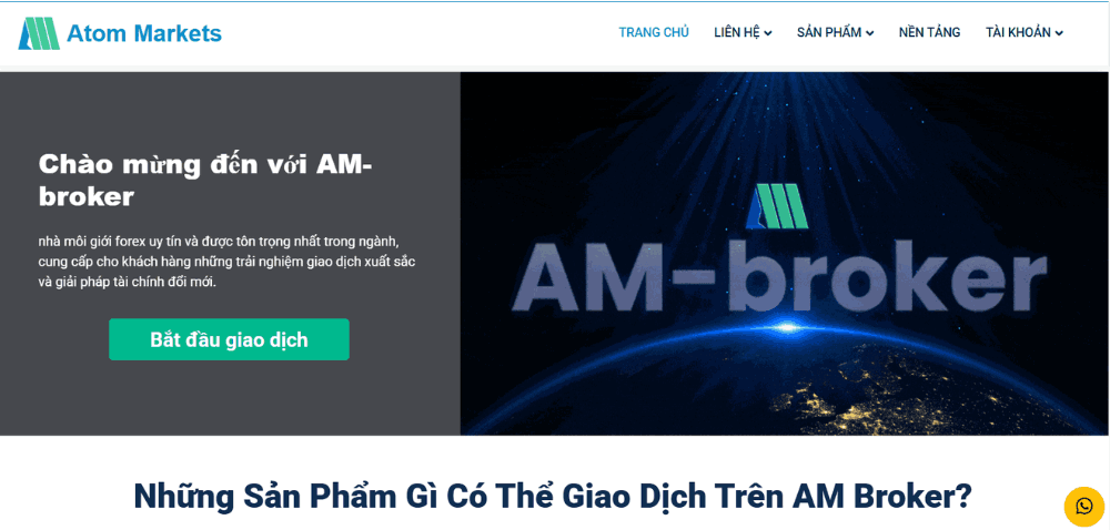 Sàn Atom Markets có uy tín không? Đánh giá chi tiết sàn Atom Markets 2 tổng quan sàn atom markets
