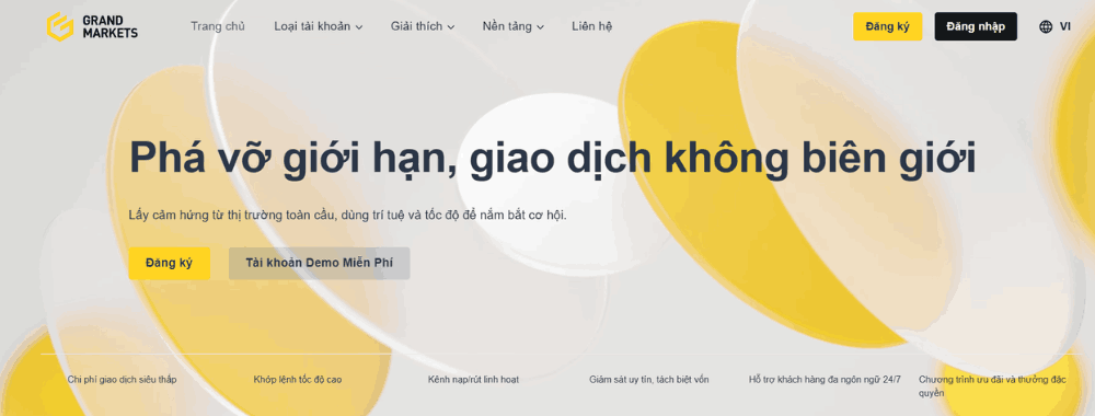 Sàn Grand Markets có lừa đảo không? Đánh giá sàn Grand Markets 2 tổng quan sàn grand markets