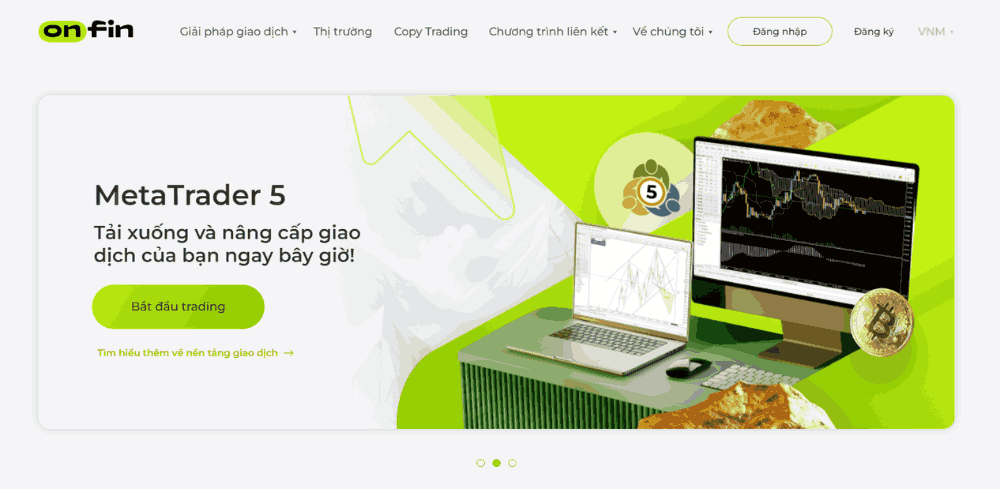 Sàn OnFin có uy tín không? Đánh giá chi tiết sàn OnFin năm 2025 2 tổng quan sàn onfin