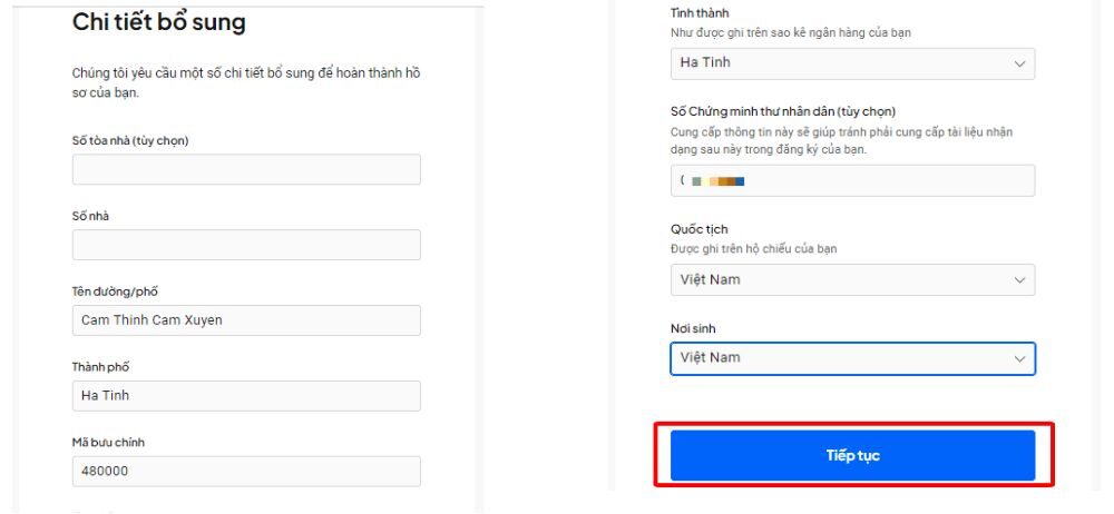Bổ sung các một số thông tin
