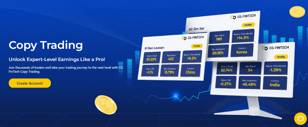 Sàn CG Fintech có uy tín không? Đánh giá sàn chi tiết 4 Copy trading tại cg fintech