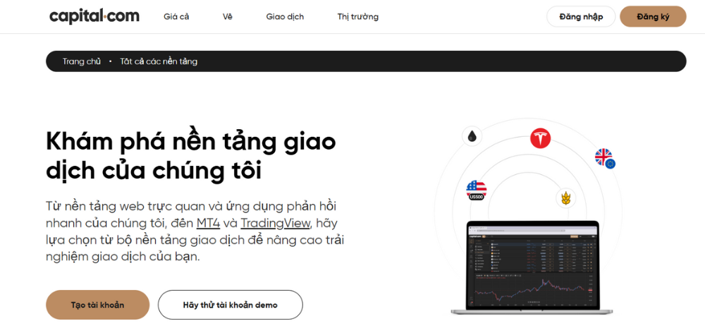 Sàn Capital.com có lừa đảo không? Đánh giá chi tiết 4 Nền tảng MT4 (MetaTrader 4)