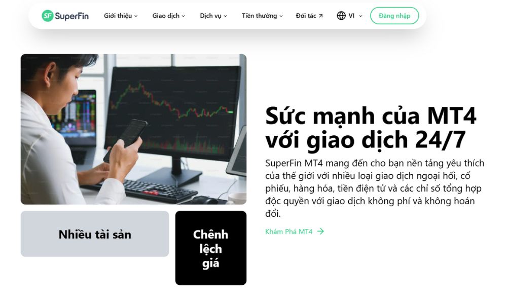 Sàn Superfin có lừa đảo không? Đánh giá chi tiết sàn 2025 4 Nền tảng giao dịch MT4