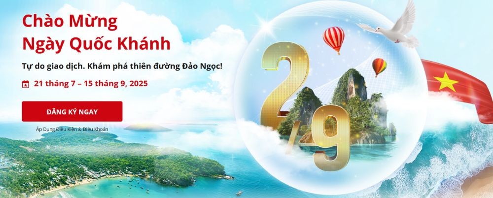Săn quà mừng Quốc Khánh 2/9 cùng HF Markets 2 Chương trình chào mừng Quốc Khánh 2/9