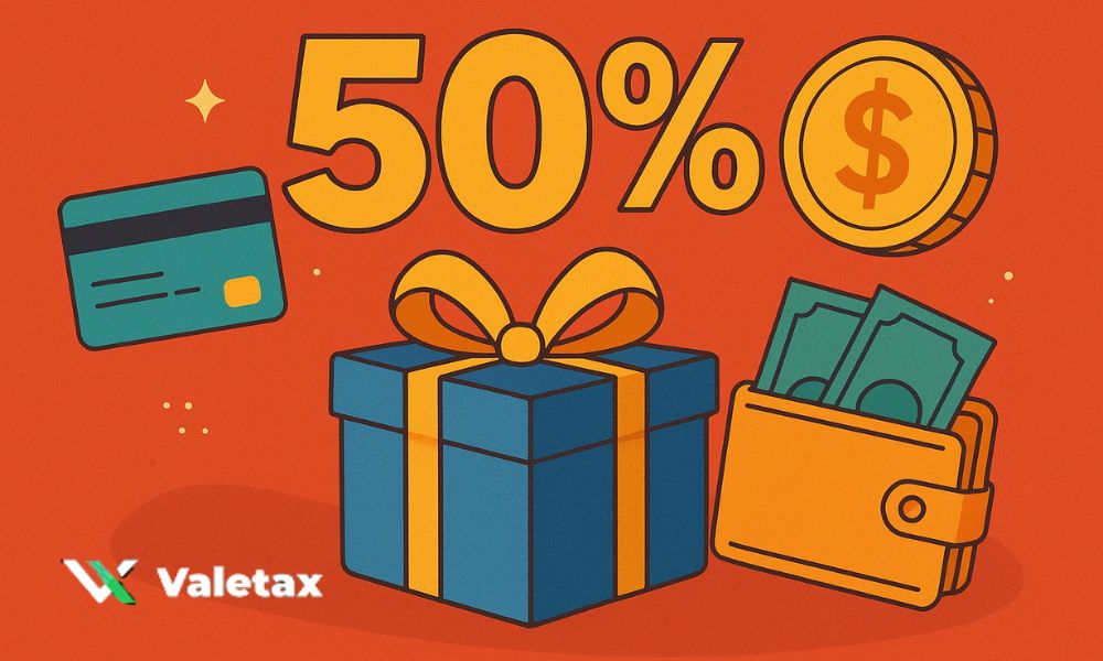 Khám phá ưu đãi 50% thưởng nạp tiền cùng Valetax 4 khám phá ưu đãi 50% thưởng nạp tiền cùng valetax