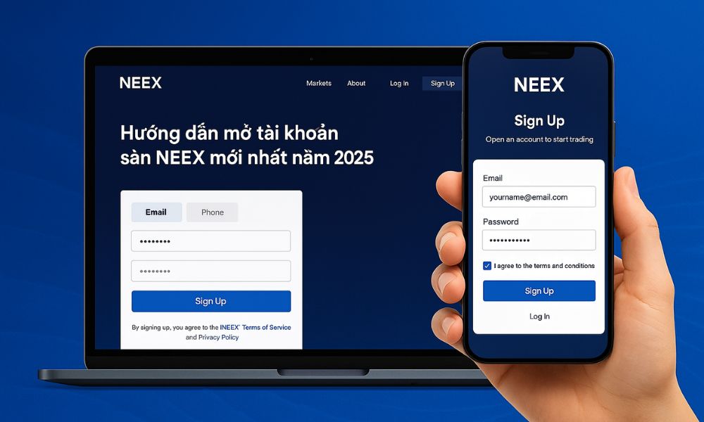 Hướng dẫn mở tài khoản sàn NEEX mới nhất năm 2025 3 mở tài khoản sàn neex