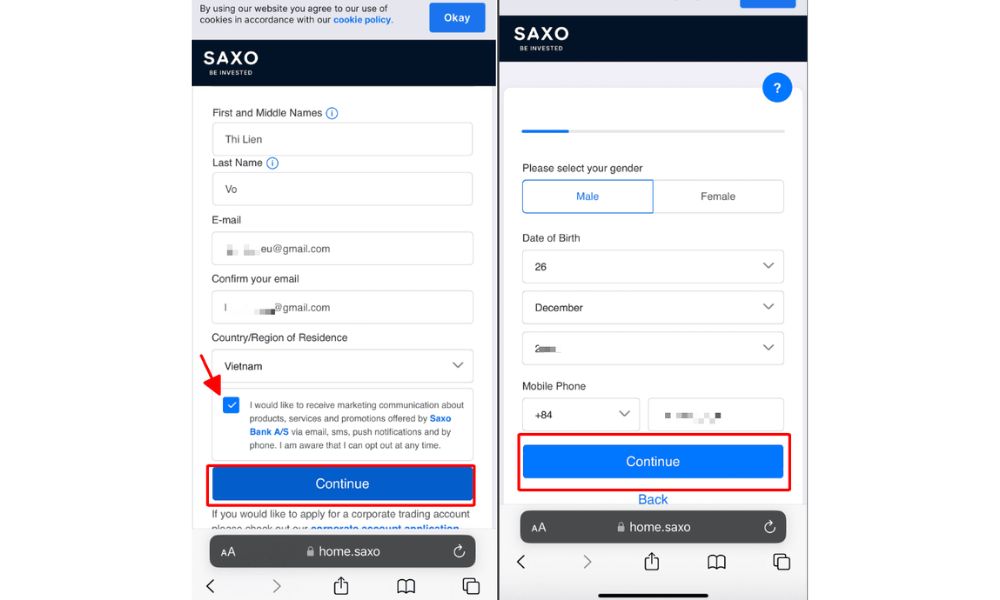 Hướng dẫn mở tài khoản sàn SAXO mới nhất năm 2025 11 Nhập đầy đủ thông tin cá nhân