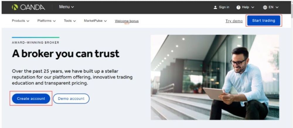 Hướng dẫn mở tài khoản sàn OANDA mới nhất năm 2025 2 Truy cập vào sàn Oanda
