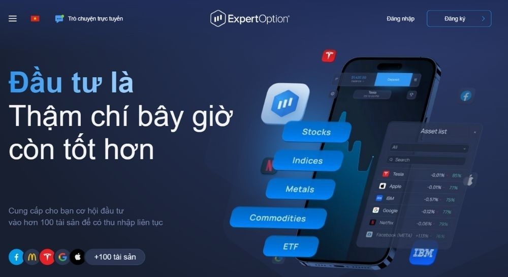 Sàn ExpertOption có uy tín không? Đánh giá sàn 2025 2 Website sàn ExpertOption