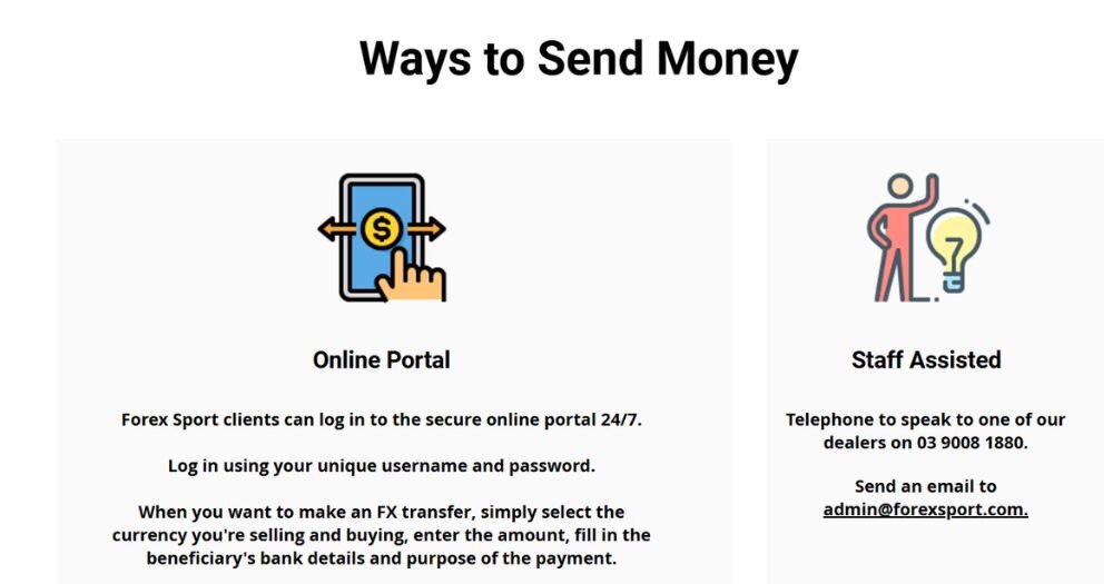 Sàn Forex Sport có uy tín không? Đánh giá chi tiết năm 2025 3 Các hình thức chuyển tiền tại Forex Sport