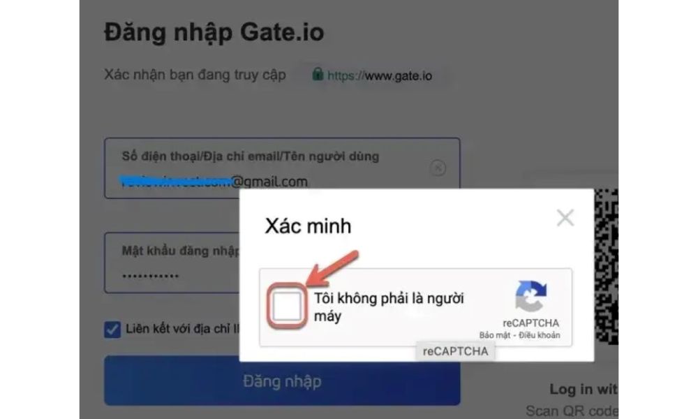 Hướng dẫn chi tiết cách mở tài khoản sàn Gate.io năm 2025 4 Đăng nhập và xác minh