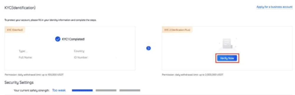 Hướng dẫn chi tiết cách mở tài khoản sàn Gate.io năm 2025 6 KYC 2 – Xác minh nâng cao