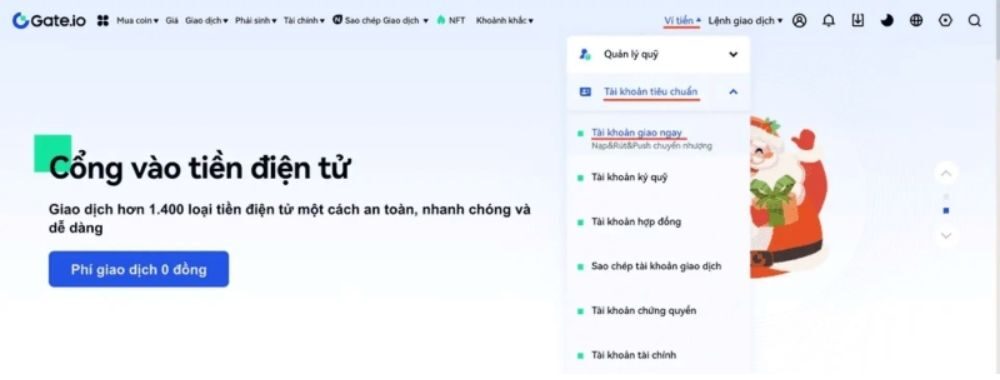 Hướng dẫn cách nạp tiền vào sàn Gate.io chi tiết năm 2025 2 Truy cập vào ví tiền