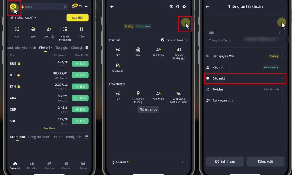 Hướng dẫn cách rút tiền từ sàn Binance mới nhất 2025 2 Bật bảo mật Passkey