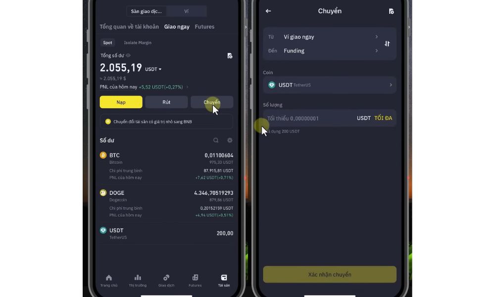 Hướng dẫn cách rút tiền từ sàn Binance mới nhất 2025 7 Chuyển đổi số USDT cần bán