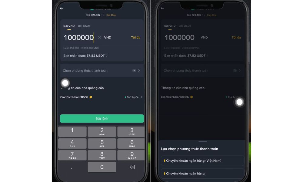 Hướng dẫn nạp tiền vào sàn Binance mới nhất năm 2025 4 Điền số tiền muốn nạp