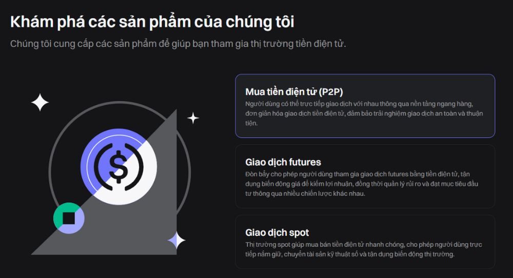 Sàn BitGP có uy tín không? Đánh giá chi tiết sàn năm 2025 3 sản phẩm nổi bật tại sàn bitgp