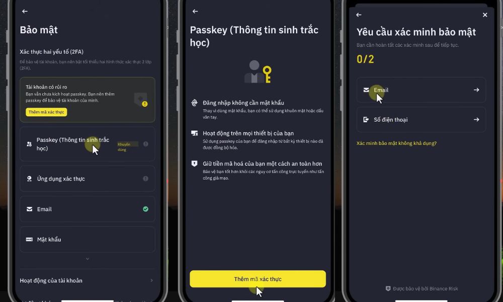 Hướng dẫn cách rút tiền từ sàn Binance mới nhất 2025 3 Thêm Email và số điện thoại