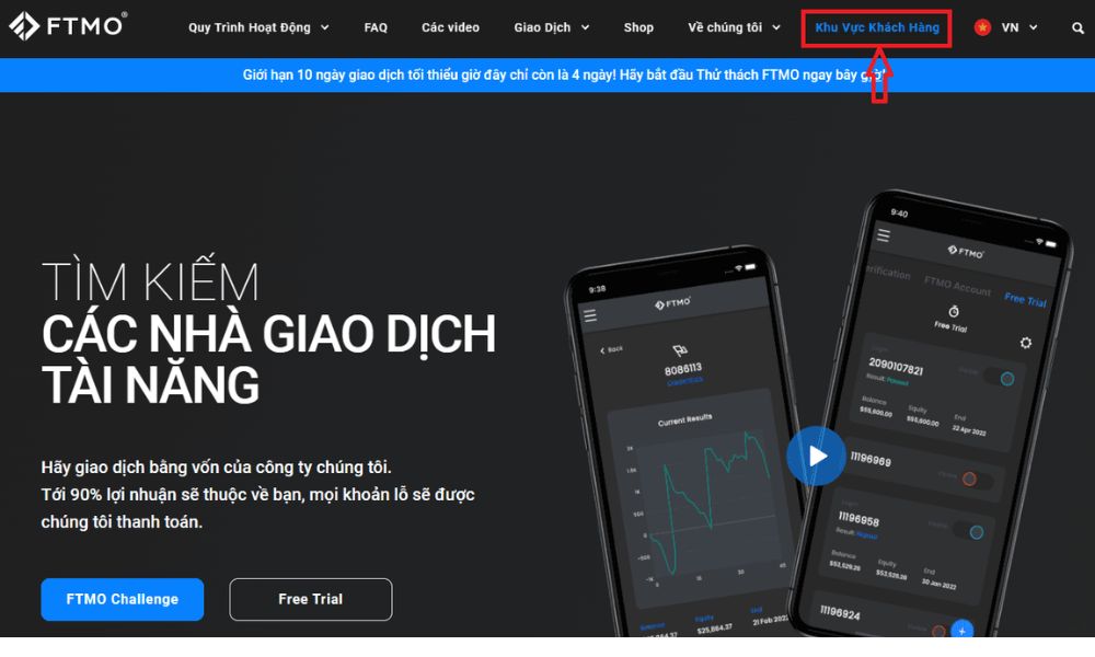 Hướng dẫn chi tiết cách mở tài khoản sàn FTMO 2 truy cập sàn ftmo