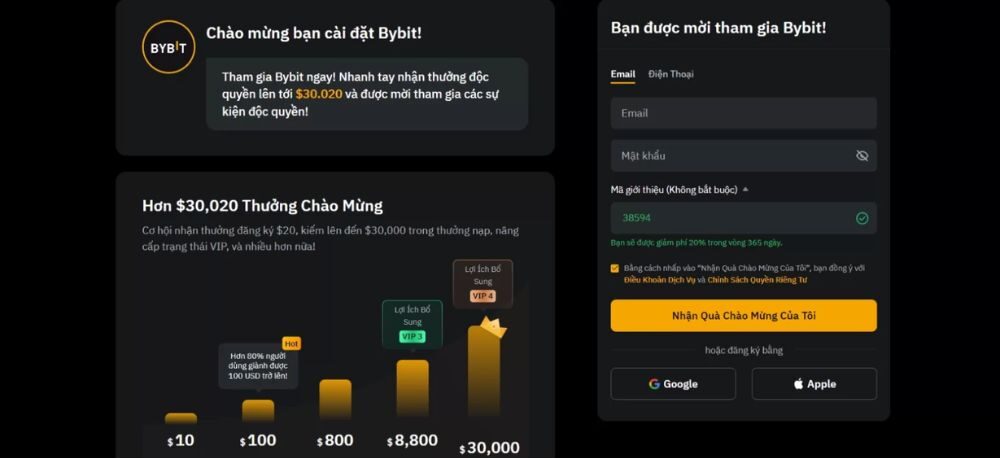 Hướng dẫn cách đăng ký tài khoản sàn Bybit nhanh chóng 3 Đăng ký tài khoản Bybit