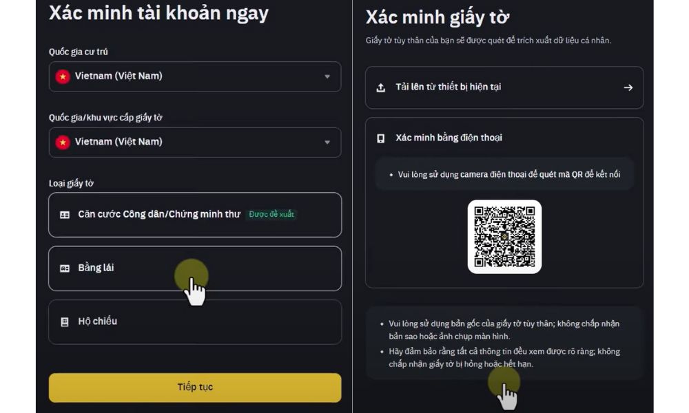 Hướng dẫn mở tài khoản sàn Binance mới nhất năm 2025 4 Xác minh danh tính sàn Binance