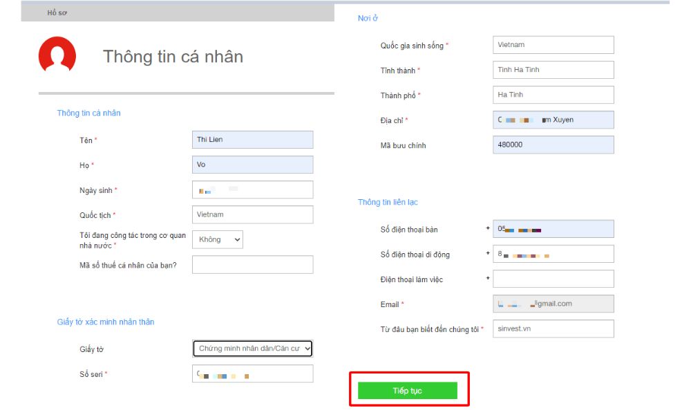 Hướng dẫn chi tiết cách mở tài khoản Fibo Group năm 2025 5 Cập nhật thông tin cá nhân