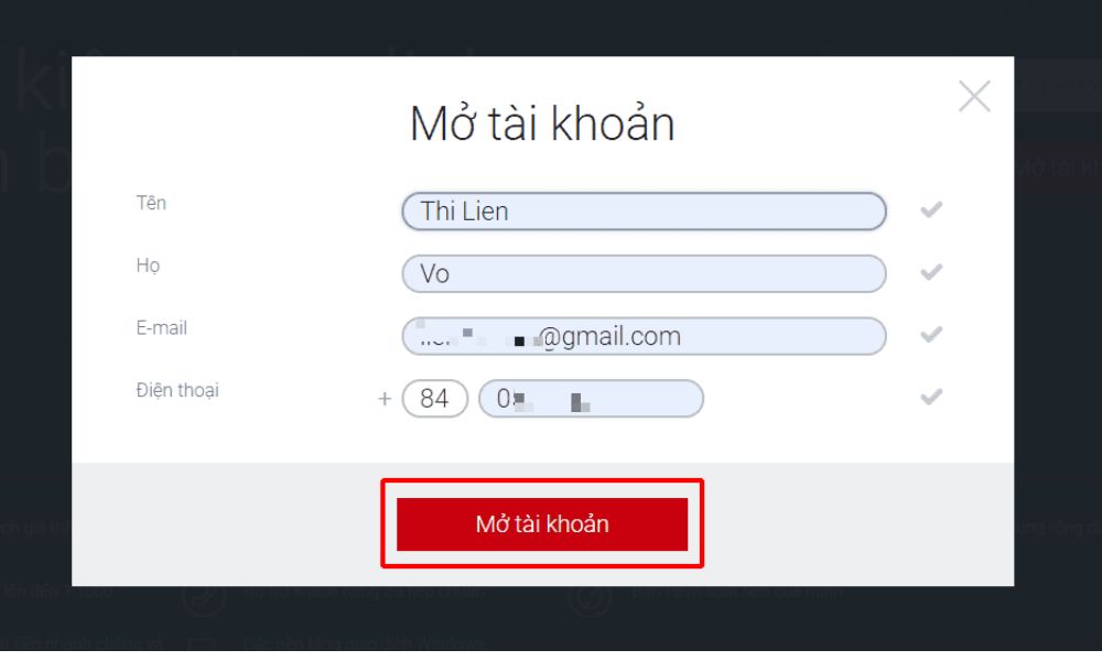 Hướng dẫn chi tiết cách mở tài khoản Fibo Group năm 2025 3 Điền thông tin cá nhân