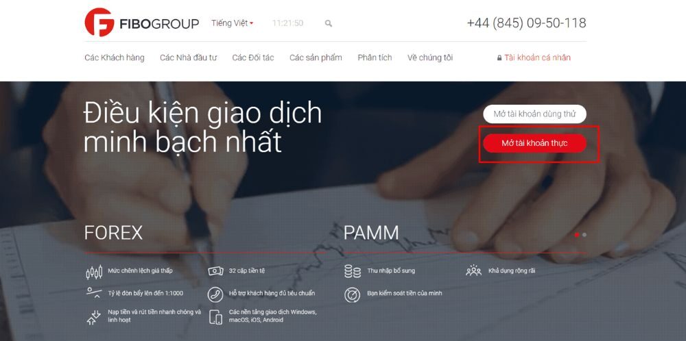 Hướng dẫn chi tiết cách mở tài khoản Fibo Group năm 2025 2 Truy cập vào fibo group