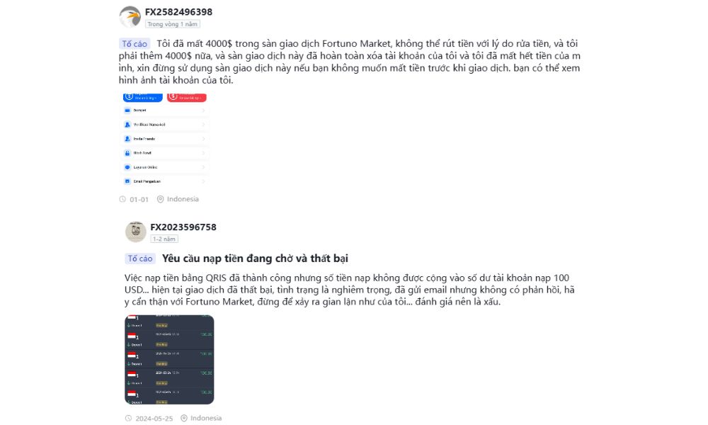 các tố cáo lừa đảo từ nhà đầu tư