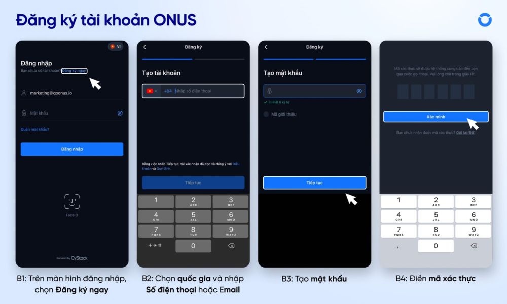 Hướng dẫn đăng ký tài khoản sàn Onus mới nhất 2025 3 Đăng ký tài khoản
