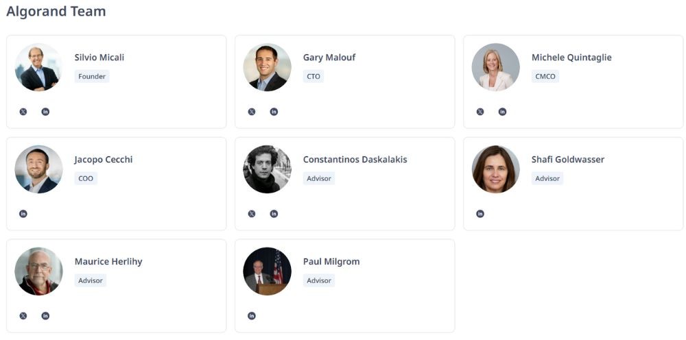 Algorand là gì? Tổng quan về ALGO mới nhất 2026 6 Đội ngũ phát triển Algorand