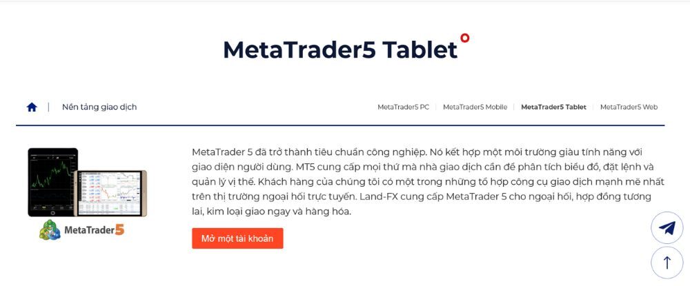 Sàn EZ Square có uy tín không? Đánh giá chi tiết sàn này 4 nền tảng meta trader 5 trên tablet