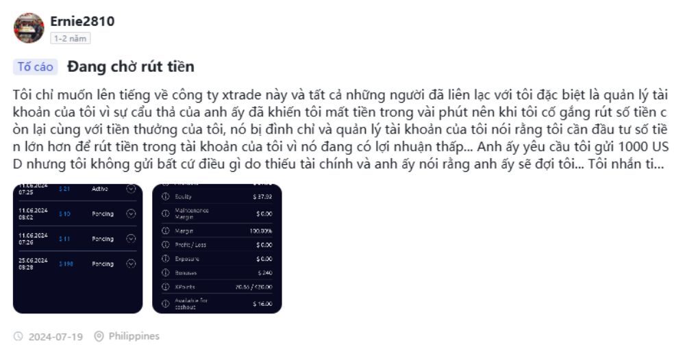 Sàn Xtrade có uy tín không? Đánh giá chi tiết sàn Xtrade 2025 5 những dấu hiệu scam liên tiếp từ sàn